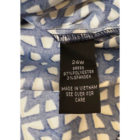 Alyx Shift Dress 24W Black Cream Taupe Print Sleeveless Business Casual Chic - Picture 3 of 7